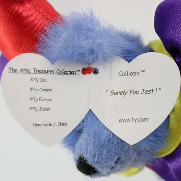Ty Beanie Babies Calliope Jester Bear 1993 Retired With Hang Tag