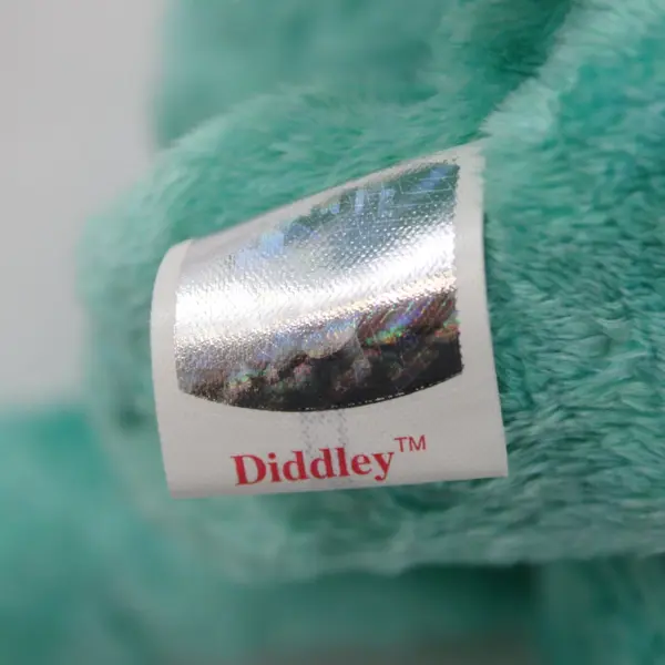 TY Beanie Babies Diddley 2001 Mint Green Dog Plush With Tag Retired