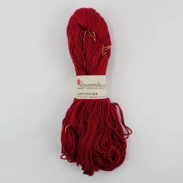 Dyeworks Hand-Dyed Silk Strands Single Hank 275 Yards Merlot New