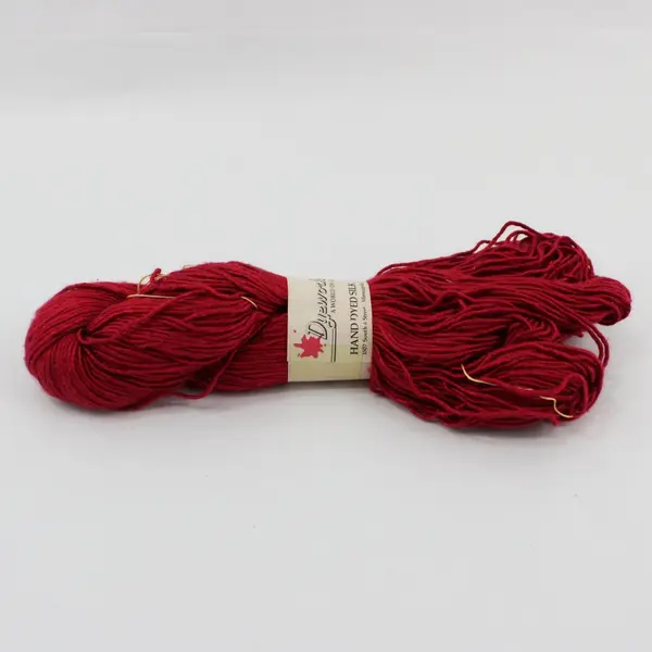 Dyeworks Hand-Dyed Silk Strands Single Hank 275 Yards Merlot New
