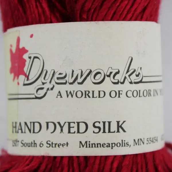 Dyeworks Hand-Dyed Silk Strands Single Hank 275 Yards Merlot New