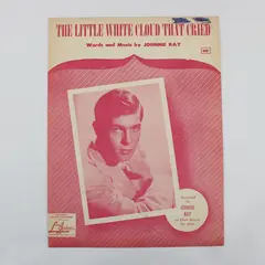 Vintage 1951 The Little White Cloud That Cried Sheet Music by Johnnie Ray 