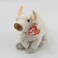 Ty Beanie Baby Frosty the Bull Plush Stuffed Animal Toy 8in