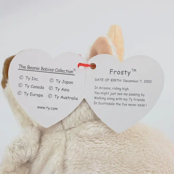 Ty Beanie Baby Frosty the Bull Plush Stuffed Animal Toy 8in