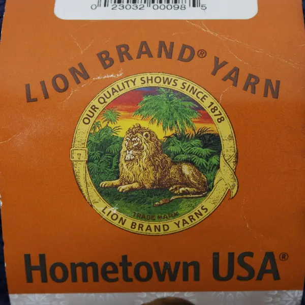 Skein of Lion Brand Hometown USA Yarn San Diego Navy Bulky, New Lot #67343