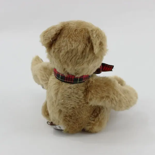 1999 GUND Teddy Bear 8in Model 9603 Tartan Bow Polyester Plush