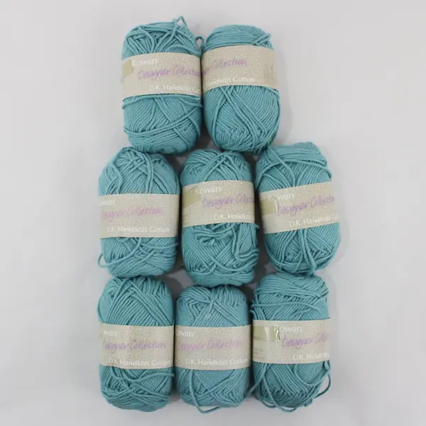 Lot of 8 Rowan Designer Collection DK Cotton Yarn, Peacock Shade New 50 grams 