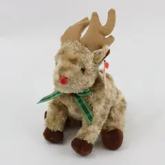 2003 Ty Beanie Babies Rudy the Reindeer Plush Retired Damaged Hang Tag