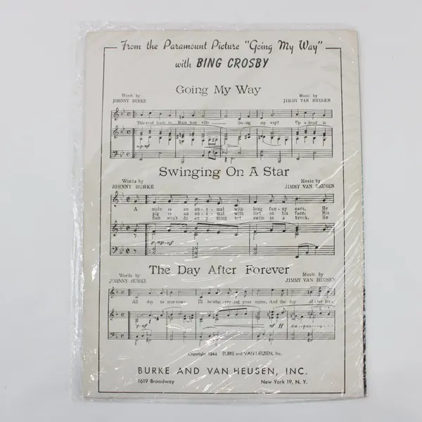 1944 Vintage Sheet Music Swinging On A Star Johnny Burke Jimmy Van Heusen Sealed