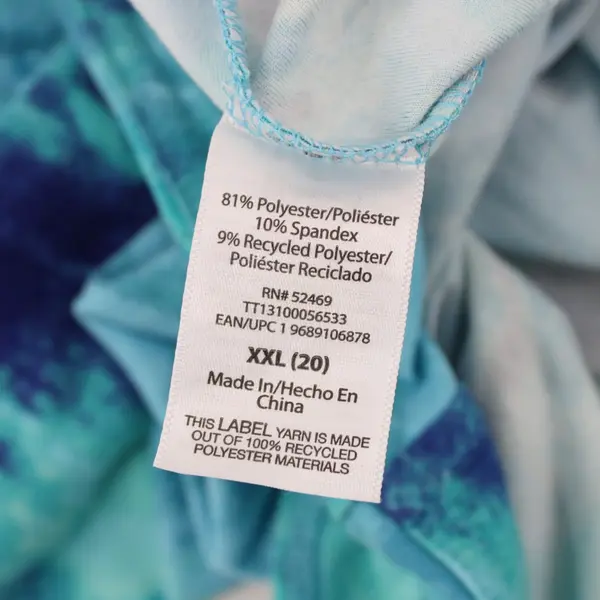 Time and Tru Women's Blue Green Capri Leggings XXL 20