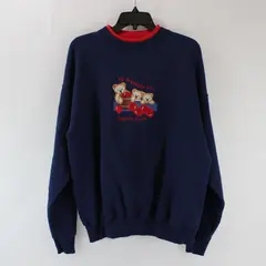 M&C Energy Sportswear Grandma Sweatshirt Women's Large Navy Red