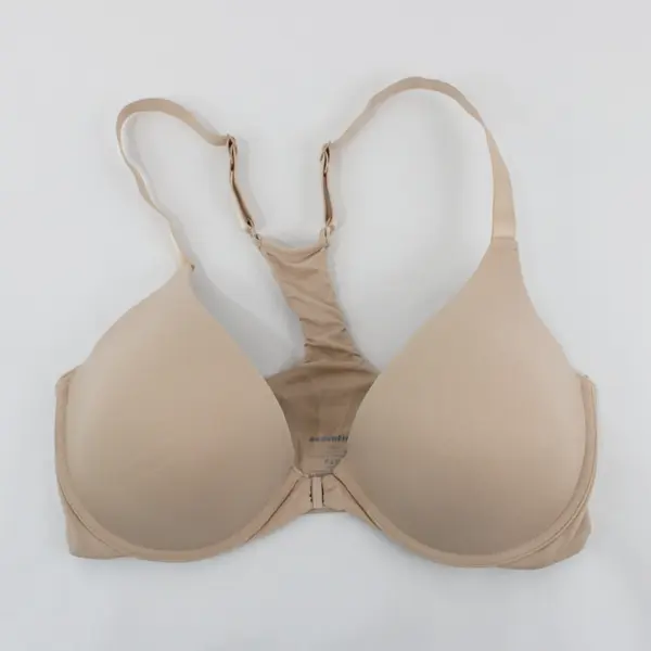 Rene Rofe Essentials Women's Beige Front Closure T-Shirt Bra 36D