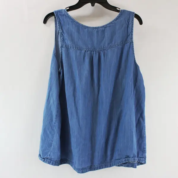 Time and Tru Women's Blue V-Neck Tank Top Size XL 16-18