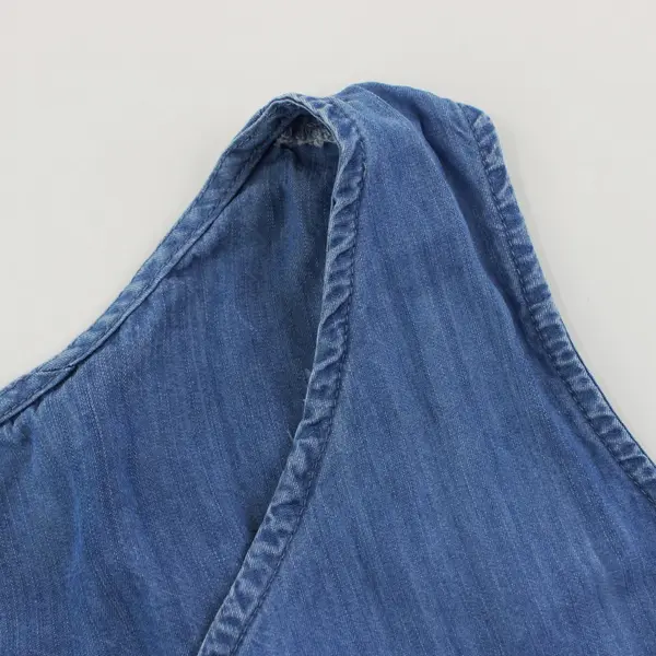 Time and Tru Women's Blue V-Neck Tank Top Size XL 16-18