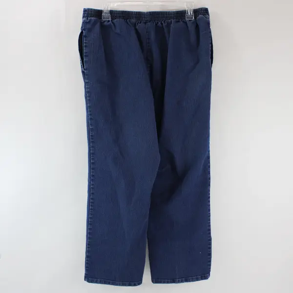 Alfred Dunner Women's Size 12 Straight-Leg Pull-On Denim Pants