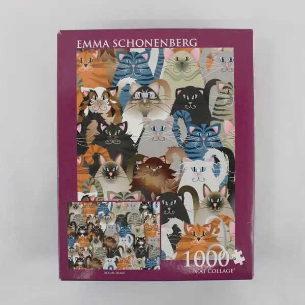 Emma Schonenberg Cat Collage 1000-Piece Jigsaw Puzzle 2012 Complete