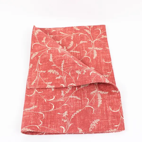 Set of 4 Floral Rusty Orange Rectangular Placemats 18x13 in
