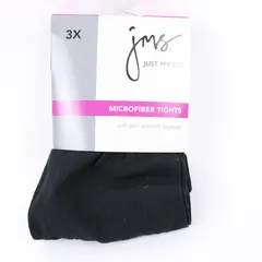 Just My Size Women's 3X Black Microfiber Pantyhose Tights NWT