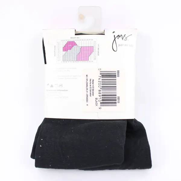Just My Size Women's 3X Black Microfiber Pantyhose Tights NWT