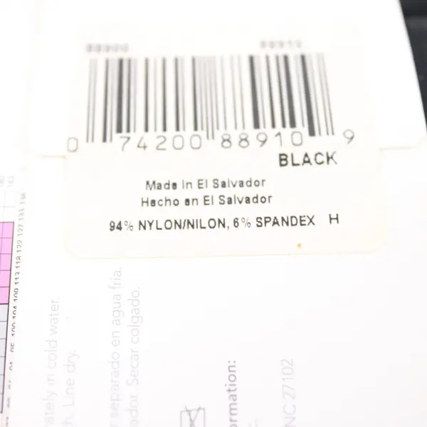 Just My Size Women's 3X Black Microfiber Pantyhose Tights NWT