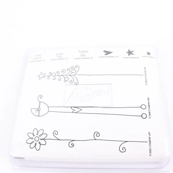 Stampin' Up! Nice NARROW Set of 9 Stamp Set Floral Heart Star Borders
