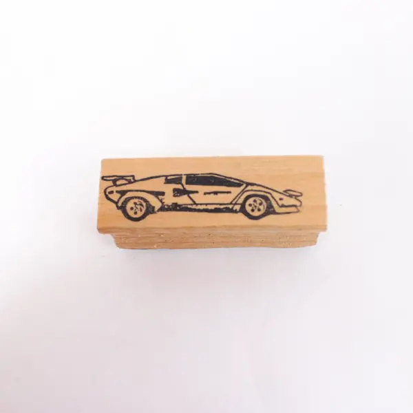 Lot of 3 Wedding Bells Flower Classic Car Wood Mounted Rubber Stamps