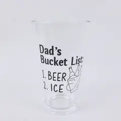Dad's Bucket List 16 oz Pint Glass Father's Day Beer Ice Gift