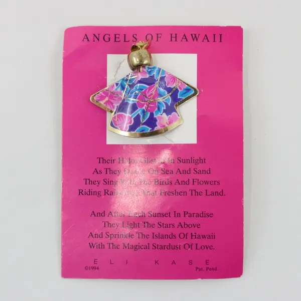 Eli Kase Angels of Hawaii Colorful Floral Angel Lapel Pin Carded