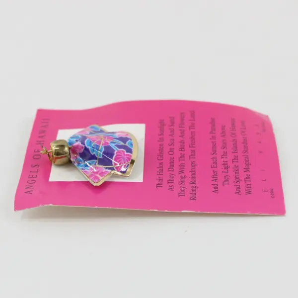 Eli Kase Angels of Hawaii Colorful Floral Angel Lapel Pin Carded