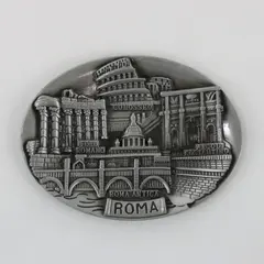 Roma Antica Pewter Rome Italy Souvenir Magnet Colosseum Pantheon