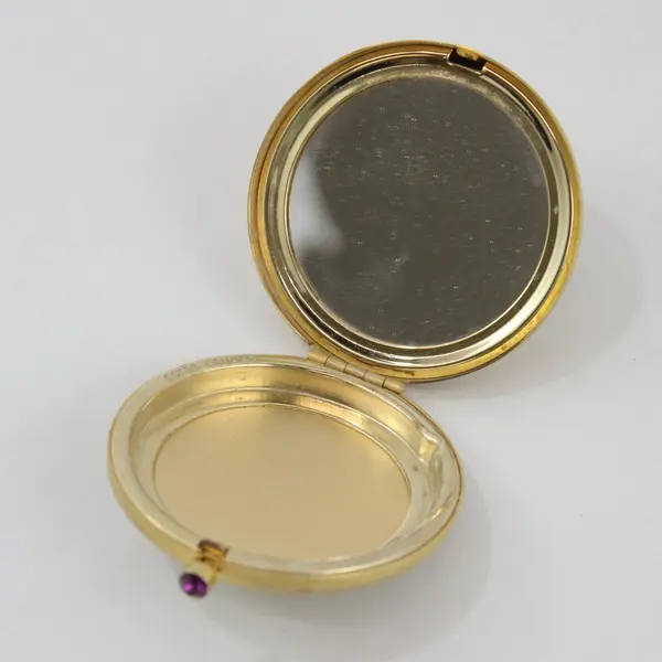 Estée Lauder February Angel Gold Tone Powder Compact Empty