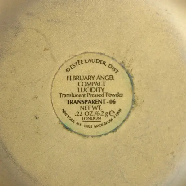 Estée Lauder February Angel Gold Tone Powder Compact Empty