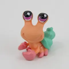 Hasbro Littlest Pet Shop Hermit Crab Figure Orange Pink Turquoise