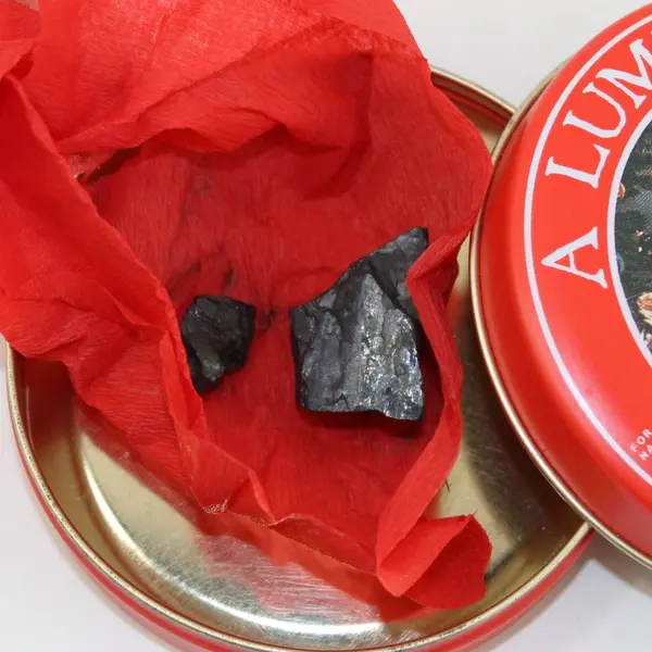 Lump of Coal Christmas Tin Santa Extra Naughty Gift Holder