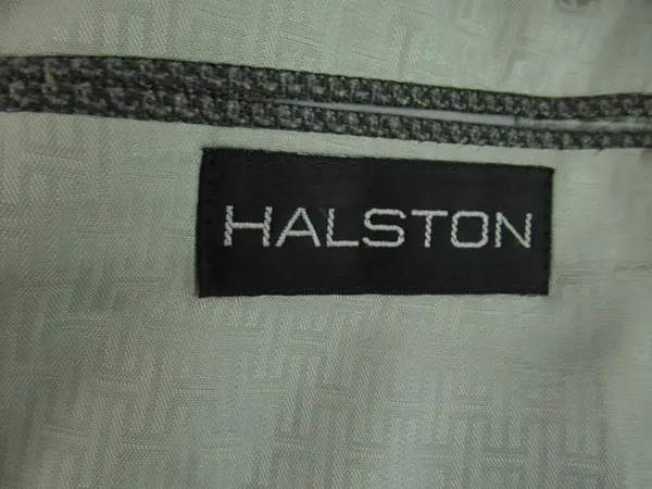 Vintage Haslton Gray Geometric Woven Men's Suit Jacket Size 44R Union Made