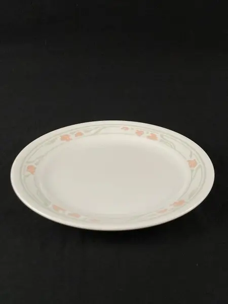 Lot of 3 Corelle Peach Garland Discontinued Floral Bread Dessert Plates 7"