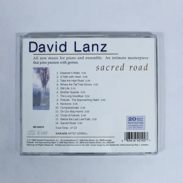 David Lanz Sacred Road CD 1996 Narada Music Piano Ensemble Good Condition