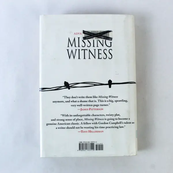 Missing Witness by Gordon Campbell 2007 Hardcover Ex Libris - Good Condition