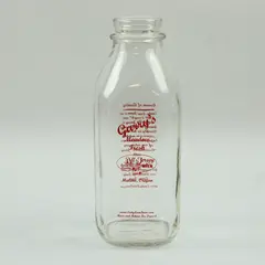 Vintage Stanpac Garry's Meadow Fresh Milk Bottle 9in Glass