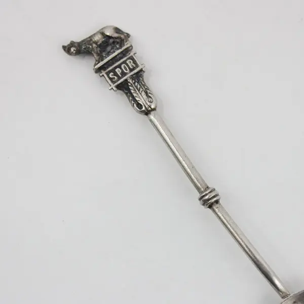 Vintage Rome Italy Souvenir Spoon 800 Silver She-Wolf Romulus Remus