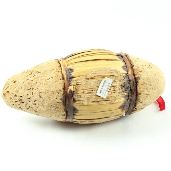 Handmade Cork Wood Duck Decoy Corn Husk Straw Folk Art Decorative