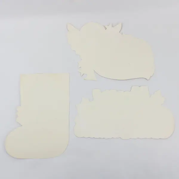 VTG 1980 Hallmark Christmas Cut-Out Cards Lot of 3 For Wall & Window Decorations