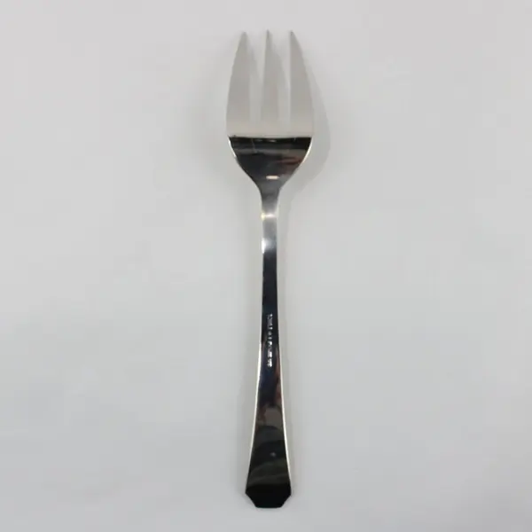 Towle Silver Beacon Hill Pattern Gold Accent 18/8 SS Med Cold Meat Serving Fork