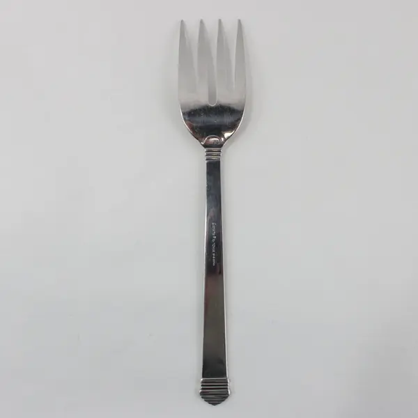 Towle Silver Colonnade Pattern 18/8 SS Large Cold Meat Serving Fork 9.5" Long