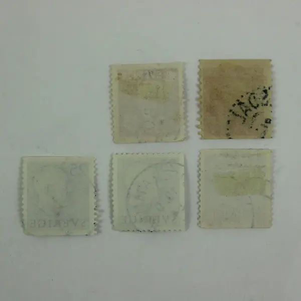Lot Of 5 Sweden Sverige Used Postage Stamps Swedish Portraits