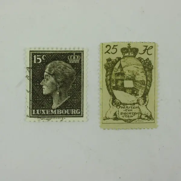 Lot Of 2 Luxembourg 15c & 25c Postage Stamps Used