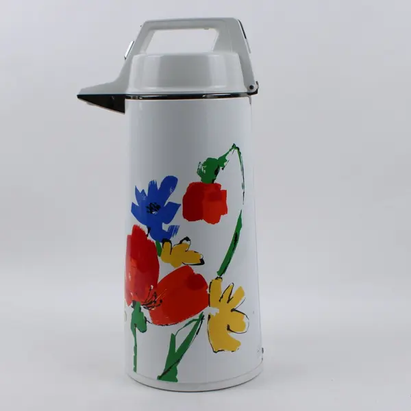 Vintage Everest APN-1900 Vacuum Air Pot Thermos 1.9L Floral 1970s
