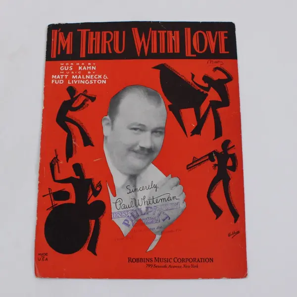 I'm Thru With Love Sheet Music Gus Kahn Matt Malneck Fud Livingston