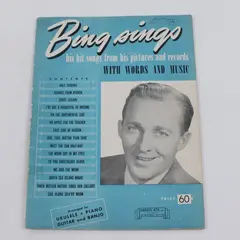 Bing Crosby Sings Hit Songs Sheet Music Voice Piano Guitar Ukulele Banjo