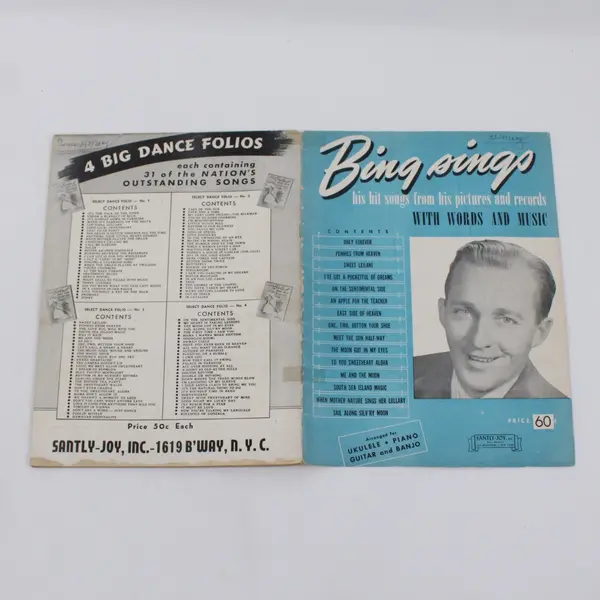Bing Crosby Sings Hit Songs Sheet Music Voice Piano Guitar Ukulele Banjo